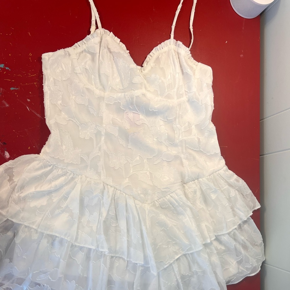 WHITE TARGET DRESS